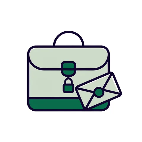 Padlocked briefcase with a sealed envelope, representing insider trading rules